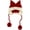 Red, variant on Cat Ear Beanie with Ear Flap Pompom Cute Fox Ears Hat Y2k Gothic Handmade Crochet Beanie for Women Teen Girls Snow Winter