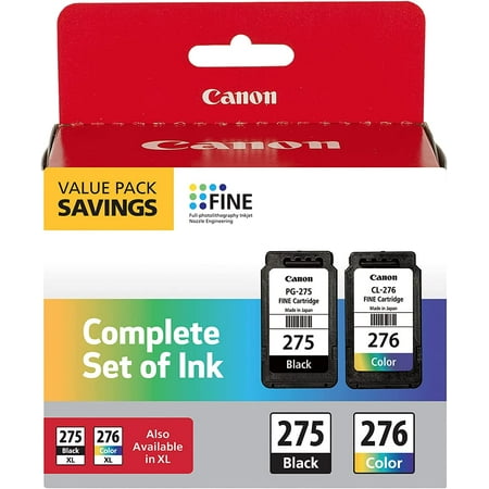 Canon Multi Color Ink Value Pack PG-275/CL-276 100 Yield for Printers