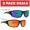 FIRE, OCEAN BLUE, variant on Polarized Fire Lens Sports Sunglasses w/Premium Soft Touch Finish USA Fast Shipping