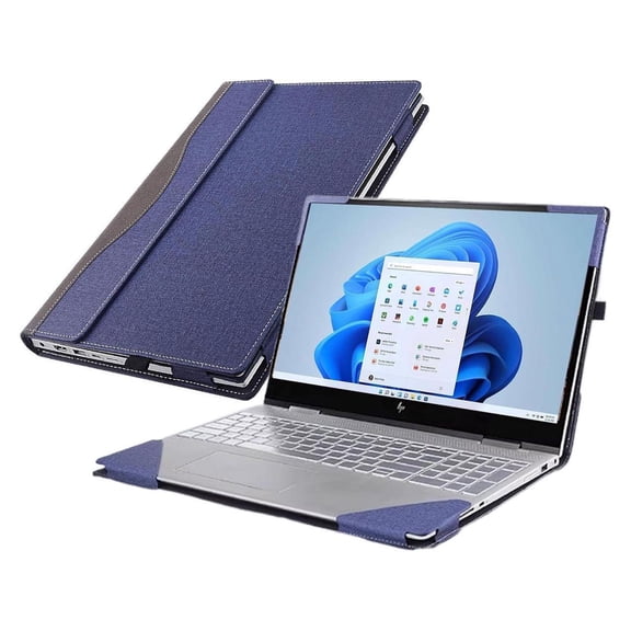 Case Cover for 14 inch HP Laptop 14-ep 14t-ep 14z-em 14-em & Hp Pavilion Laptop 14-dv 14-ec 14z-ec, PU Leather Notebook PC Sleeve Protective Bag Accessory
