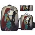 thumbnail image 1 of The Nightmare Before Christmas Backpack 3 Piece Collection 17 Inch School Bag Insulated Lunch Boxes and Pen Organizer, 1 of 5