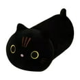 thumbnail image 1 of Almohada de felpa suave, juguete de peluche en forma de C, almohada larga para sofá para niños, reg yeacher  Negro 35cm, 1 of 7