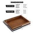 thumbnail image 6 of Handicrafts Home Handmade Modern Wooden Decorative Jewelry Storage Organizer Box with Lid - Keepsake Box for Home Decor, Accessories, Collectibles - Slide, 10X6X2.5 inch, 6 of 7