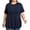 06-Navy Blue, variant on Daystry Womens Short Sleeve Casual Loose Fit Flare Swing Tunic Tops Round Neck Jersey Plit Side T-Shirt Plus Size Black 3XL