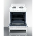 thumbnail image 3 of 24" wide slide-in style electric coil top range in white with oven window, 3 of 3