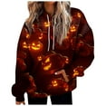 thumbnail image 2 of POINTERTECK Halloween Femmes Mode Quotidienne Polyvalent Décontracté Sweat-Shirt à Manches Longues Imprimé Top Sweat-Shirt, 2 of 5