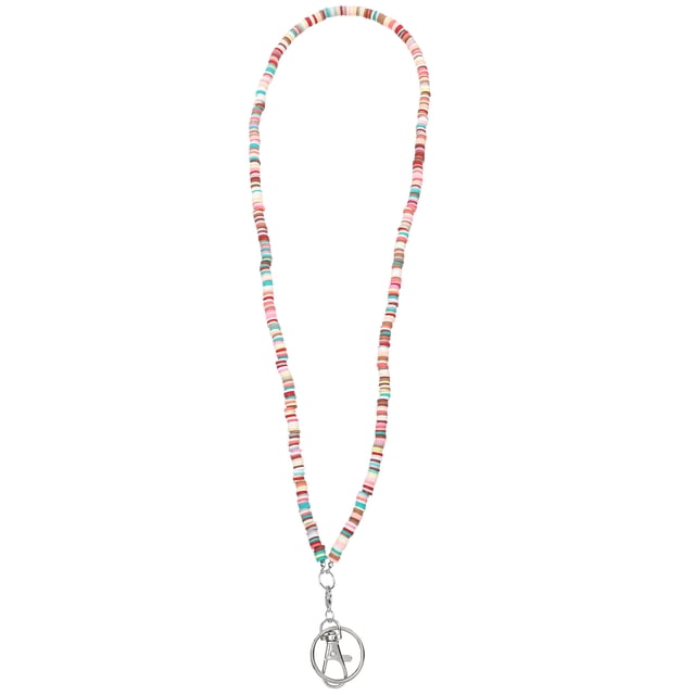 MasteelfCA 1pc Polymer Clay Lanyard Woman Beaded Necklace Hanging Chain Key Hanging Rope