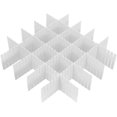 thumbnail image 1 of Separadores de cajones JM organizador de almacenamiento de cajones ajustable rejilla de plástico para oficina cocina 8 Uds blanco, 1 of 5