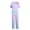 Light Purple, variant on Minjewel Women's Gradient Color Short Sleeve Two-Piece Scrubs for Women Set, Comfortable Workout Sets for Women & Loungewear for Caregivers & Home Health,Black L