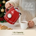 thumbnail image 5 of Kawu Electric Kettle, 1.3L/1.4QT Retro Hot Water Tea Kettle & Coffee Pot with Automatic Shut Off, 1000W Electric Tea Kettle with Stainless Steel Inner, Water Boiler for Home & Kitchen, Keep Warm, 5 of 8