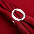 thumbnail image 3 of Anillo de Plata de Ley 925 Forma Redonda O Ajustable Ideal para Bodas y Banquetes de Mujer, 3 of 5