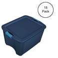 thumbnail image 2 of Sterilite 1446740618 Gallon Latch and Carry Storage Tote Box Containers(18 Pack), 2 of 4