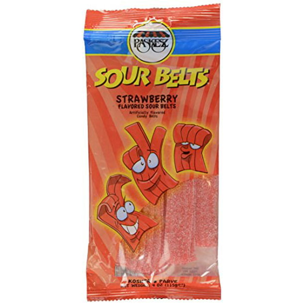 Paskesz Strawberry Sour Belts, 4 oz - Walmart.com - Walmart.com