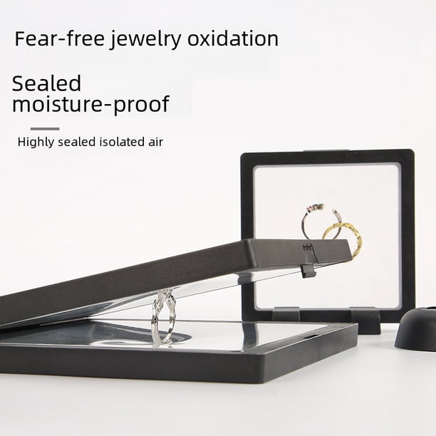 Caja de suspensión de joyería de película transparente de PE Caja de embalaje para usar Caja de almacenamiento para exhibición de anillos, collares y joyas