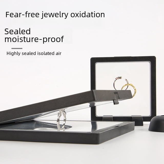 Caja de suspensión de joyería de película transparente de PE Caja de embalaje para usar Caja de almacenamiento para exhibición de anillos, collares y joyas