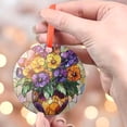thumbnail image 4 of Pansy Flower Ornament Suncatcher, Floral Window Hanging, Vibrant Glass Art, Gift for Her, Spring Decor, Mothers Day, Colorful Ornament, 2025, Holiday 2025, Festive Home Accent,, 4 of 5