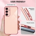 thumbnail image 4 of Compatible with Samsung Galaxy A55 5G Case Cute Luxury Plating Design for Women Girly, Soft TPU Shockproof Reinforced Corners Protective Phone Case for Galaxy A55 5G 6.6", Pink, 4 of 12