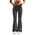 thumbnail image 6 of Ozmmyan Womens Bootcut Yoga Pants High Waisted Slim Fit Stretch Trousers with Pockets Casual Solid Color Lounge Pants, 6 of 8