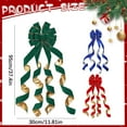 thumbnail image 3 of MOQIN Christmas Tree Topper Bow with Streamers,12x37 Inches Large Toppers Bow for Xmas Home Decor, Polyester Decorative Bow for Xmas Tree Christmas Decoration (Red,Blue), 3 of 9