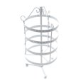 thumbnail image 1 of Baohd Round Rotating Earrings Stand Holder Metal Stud Earring Display Rack 4 Layer Desktop Jewelry Hanger White, 1 of 6