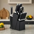 thumbnail image 3 of 13 Pcs Kitchen Knife Set With Block And Sharpener High Carbon Stainless Steel Cutlery Kitchen Knife Block Set Dishwasher Anti-Slip Handle Black, 3 of 11