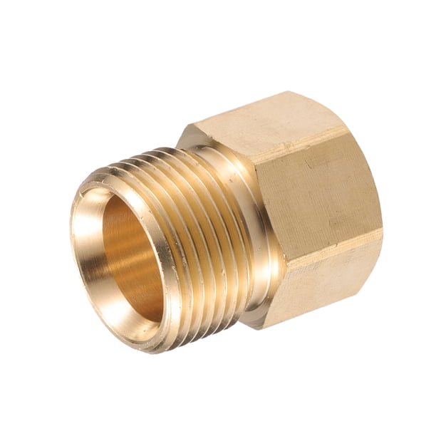 Conector de manguera de latón adaptador macho y hembra M18x1.5 a 15mm M22x1.5 de Unique Bargains