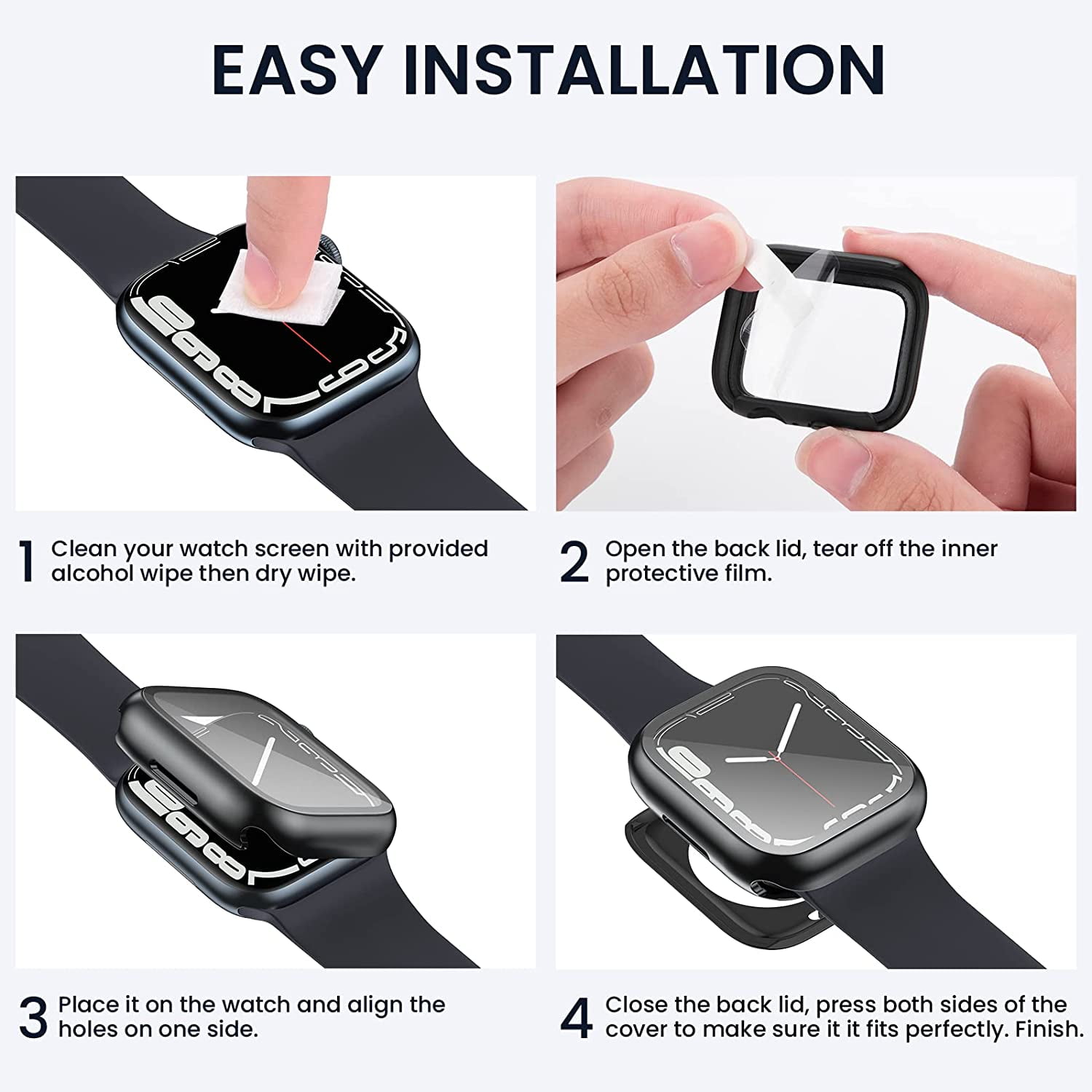 KOMI (2 in 1) for Waterproof Apple Watch Screen Protector Case SE