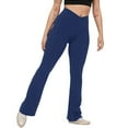 thumbnail image 2 of Leggings deportivos de yoga para mujer: cintura alta, color liso, poliéster, ropa deportiva/para correr/de atletismo., 2 of 3