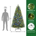 SHareconn 7ft Prelit Premium Artificial Hinged Christmas Tree with