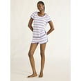 thumbnail image 6 of Joyspun Women's and Women’s Plus Lightweight Sleep Tee and Shorts Set, 2-Piece, Sizes XS to 3X, 6 of 6