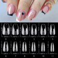 thumbnail image 2 of Fake Nails LuckForever - Puntas de gel transparentes para ataúd cortas (240 unidades), 2 of 6