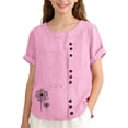 thumbnail image 1 of Chemise Garçon Col Rond Chemise Habillée Garçon Manches Courtes Tenue d'Été Fille 5-6 Ans Vêtements Garçon, 1 of 3