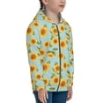 thumbnail image 5 of Kdxio White Polka Dot Sunflower A Pattern Kids Boys Girls Zip Up Hoodie 3D Printed Hooded Sweatshirt Hoody Coat with Pocket 7-12 Y-Medium, 5 of 6