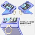 thumbnail image 3 of Galaxy Z Flip 5 Case with Hinge Protection Clear Samsung Flip 5 Case with Kickstand for Samsung Galaxy Z Flip 5 5G (2023) - Purple, 3 of 7