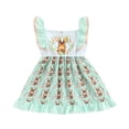 thumbnail image 1 of Robe de Pâques pour Bébé Fille à Volants Sans Manches Imprimé Bunny Rabbit Robe d'Été, 1 of 6