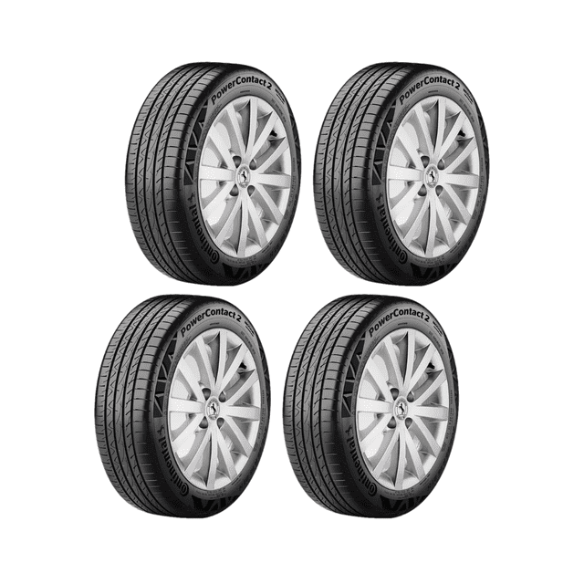 Paquete de 4 llantas 195/55R16 87H FR modelo PowerContact 2 marca Continental.