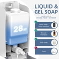 thumbnail image 2 of Dispensador de Jabón de Pared de 28 Oz, Dispensador Comercial de Jabón de Manos para Baño, Dispensador de Gel Líquido, Sin Perforaciones., 2 of 5