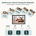 thumbnail image 3 of Frameo Digital Photo Frame WiFi Matte Black Frame 10.1 Inch Picture Frame with 1280x800  IPS Touchscreen, Built-in 32GB, Send Photo Video via Frameo App/USB/SD, Gifts for Women Men, 3 of 6