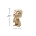 thumbnail image 5 of Face Head Plant Flower Pot, Kissing Girl Flowerpot, Lady Head Flower Pot, Female Kiss Faces Small Resin Art Succulent Pots for Indoor Outdoor Plants, 5 of 5