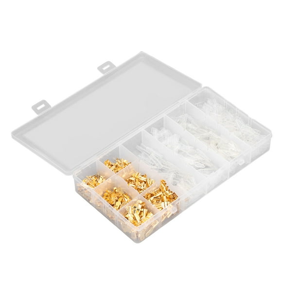 Connecteurs de Borne, 600pcs Borne de Sertissage en Laiton Embouti à Froid Borne en Laiton Connecteur de Borne de Sertissage Normes de Pointe de l'Industrie