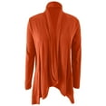 thumbnail image 4 of DHFJKG Womens Cardigan Sweaters Knitted Solid Color Long Sleeve Loose Fit Open Front High-Low Jackets Lightweight Stylish Outerwear, 4 of 9