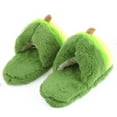 thumbnail image 3 of Cute Plush Fruit Pitaya Mangosteen Pineapple Slippers Kawaii avocado slippers for women (US 5-8, Avocado), 3 of 4