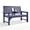 Blue color, variant on NOICOI HDPE Outdoor Bench 2-Person Garden Bench with Cup Holders Backrest and Armrests, Patio Park Bench for Front Porch Backyard Park Brown