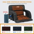 thumbnail image 4 of ABORON XL Dual-Heated Bleachers Seat with Back Support,6 Reclining Positions Stadium Heated Seat,Sofa Style Design Thick Bleacher Chair with Back and Comfy Cushion Waterproof, USB 3 Levels of Heat, 4 of 12
