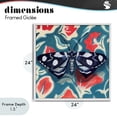 thumbnail image 4 of Stupell Industries Bohemian Symmetrical Moth On Beautiful Flowers White Framed Giclee Art, 24 x 24, by Kate Jarvik Birch, 4 of 8