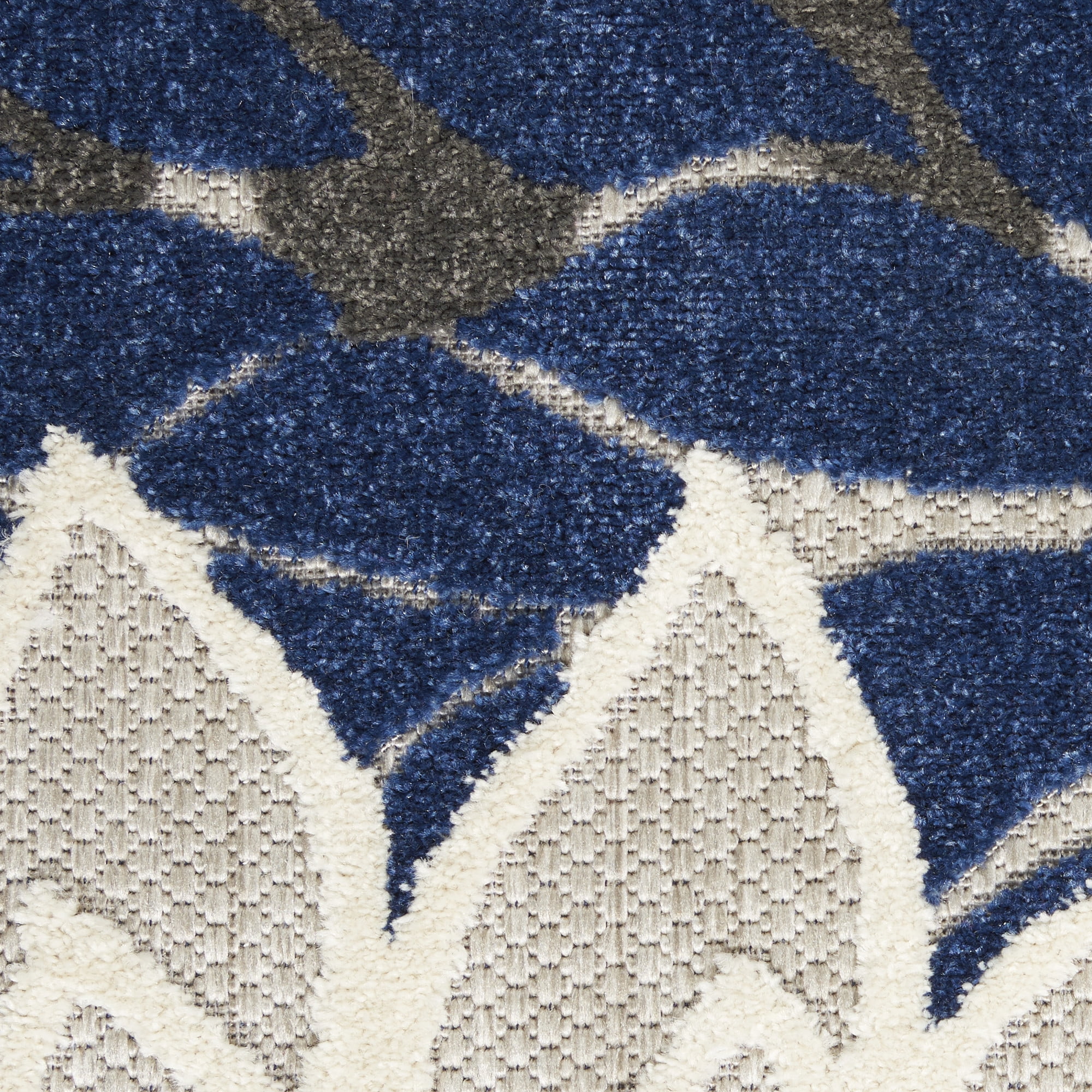 Nourison Tropical Oasis Indoor/Outdoor Modern Floral Blue/Multicolor 3'6" x 5'6" Area Rug, (4' x 6')