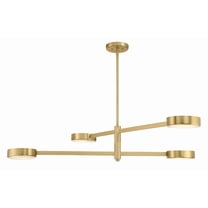 Crystorama Orson 4 Light Modern Gold Chandelier - 54"W x 9"H x 7"D