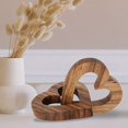 thumbnail image 7 of Jiibva Wooden Heart-Shaped Intertwined Ornament Wooden Heart Signs Wooden Heart Hollow Table Blocks Decorative Home Decor, 7 of 7