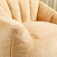 thumbnail image 3 of Bean Bag Chair with Armrests - High-Density Foam Stuffed, Lazy Sofa for Adults (Living Room, Bedroom Reading), 3 of 15