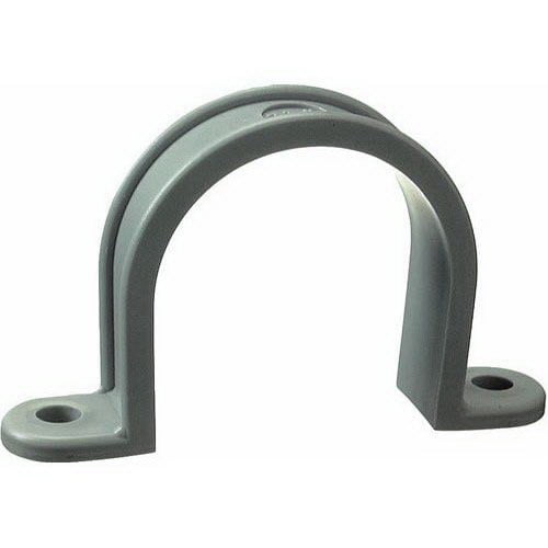 Cantex 5133 2Hole U Shaped Conduit Pipe Strap, 11/4 Inch, PVC, Gray